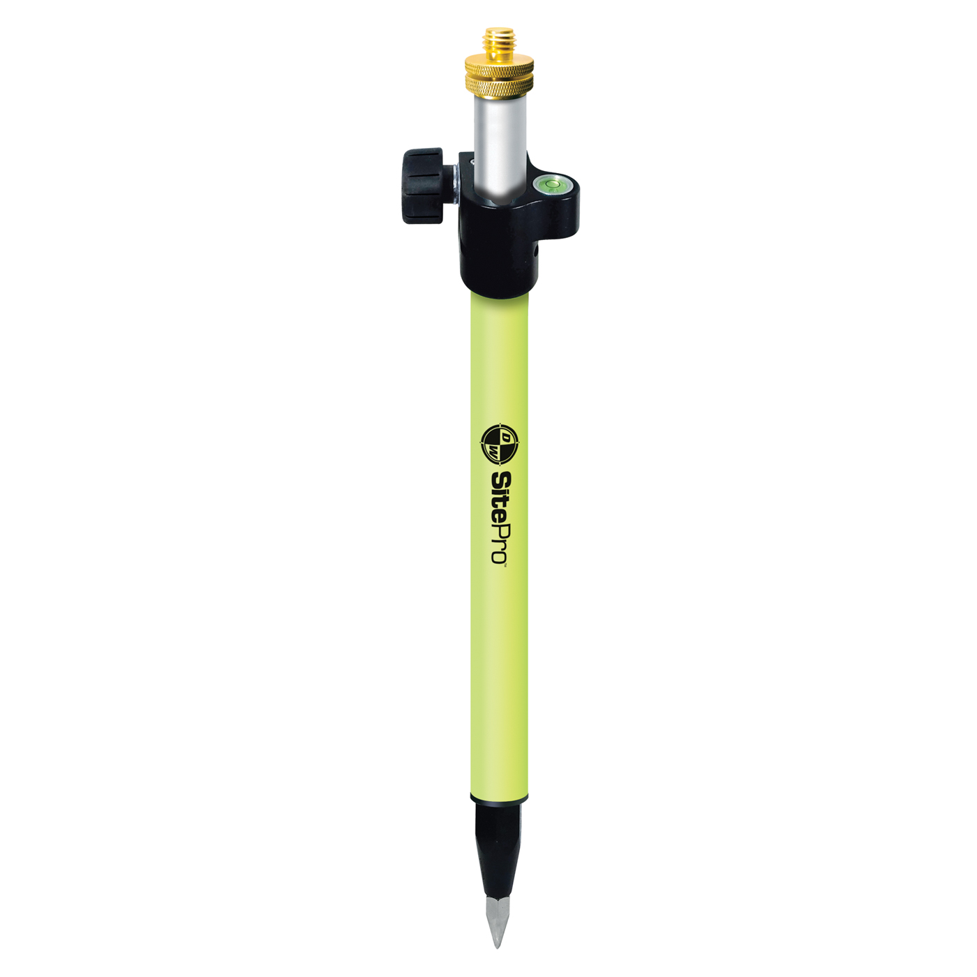 0.7m (2.3') Mini Prism Pole with Adjustable 5/8-11 Adapter, Flo-Yellow Picture