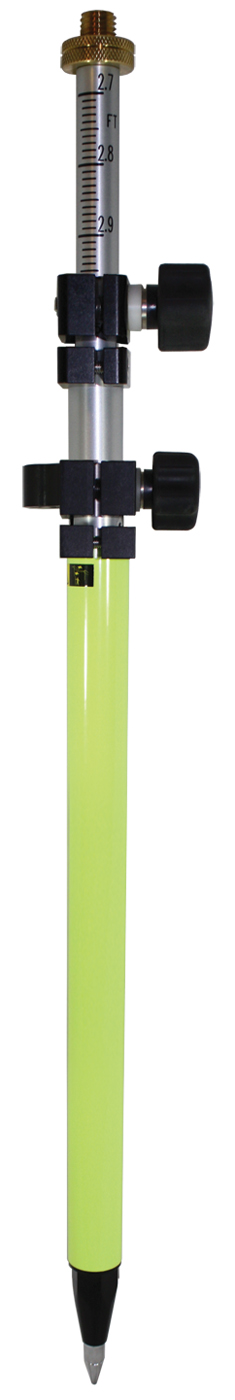 5.1-ft Mini Prism Pole, Flo-Yellow, 10ths/Metric Picture