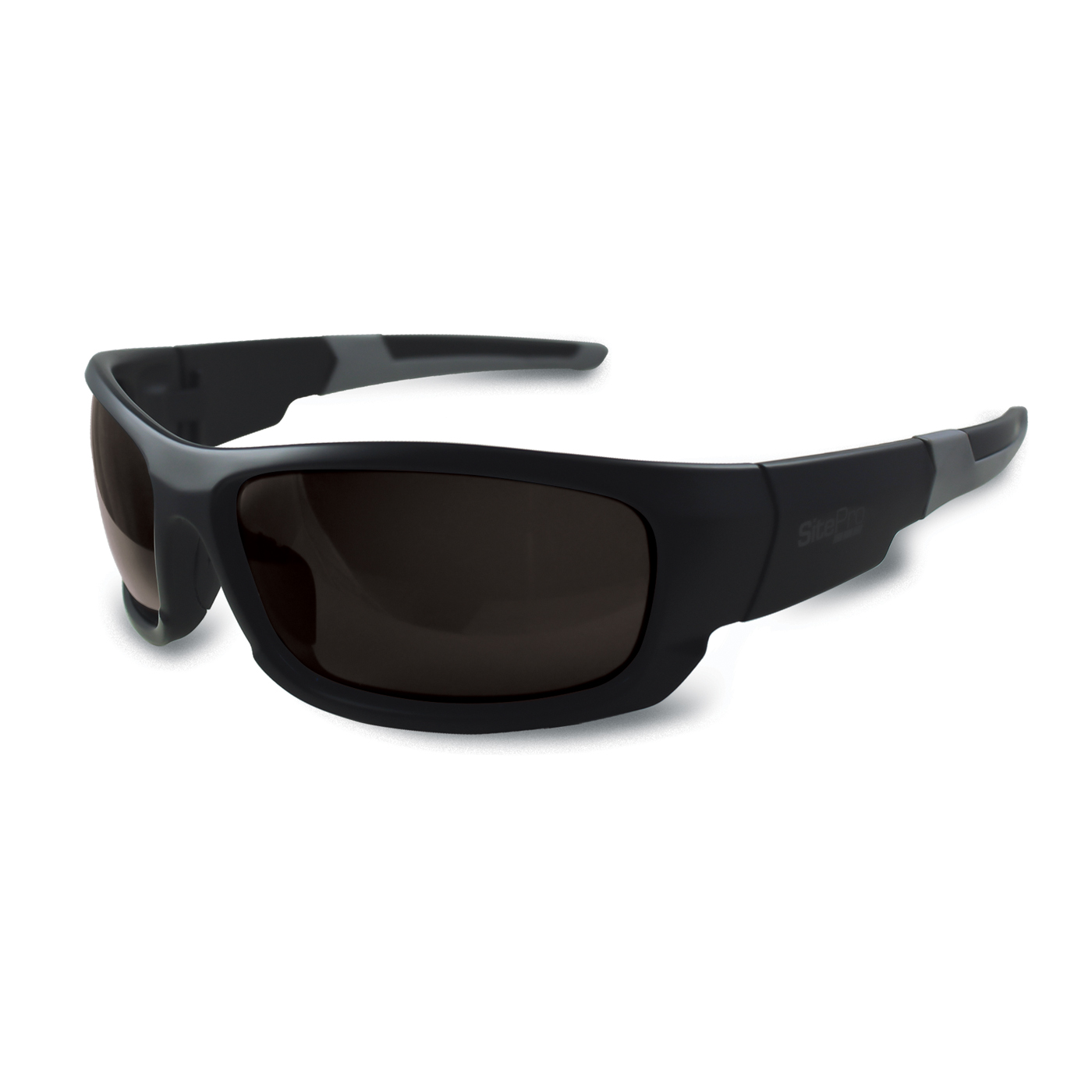 Comfort 3-Point Fit Black Safety Eyewear with Smoke Lens Picture